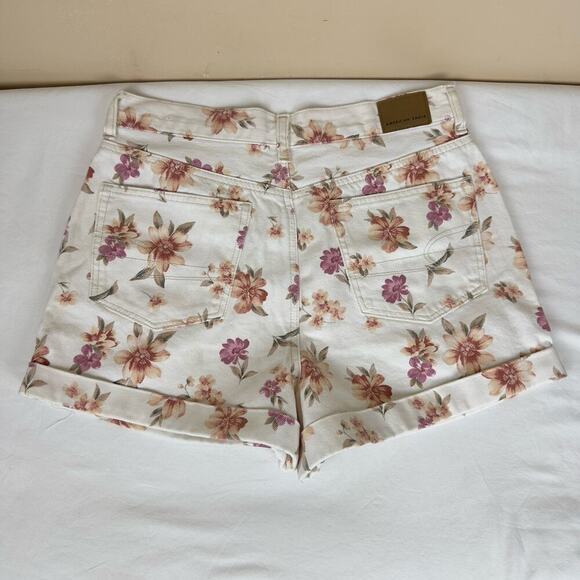 American Eagle Women’s High-Waisted Floral Denim Shorts Size 6 - Picture 5 of 13